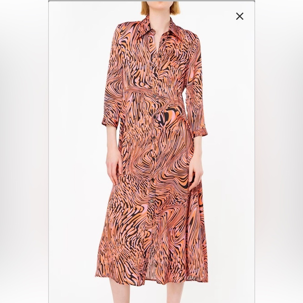 NWT Pinko Button Down Long Dress Size 36 or Small